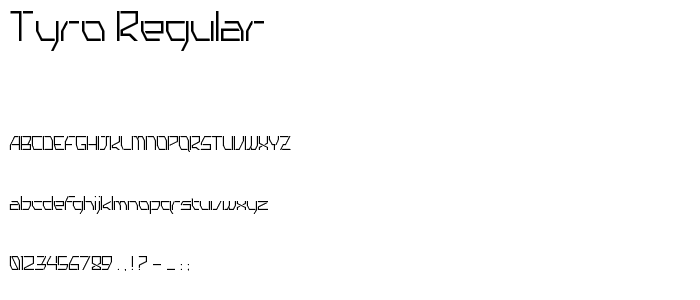 TYRO Regular font